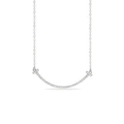 T smile Necklace in silver
